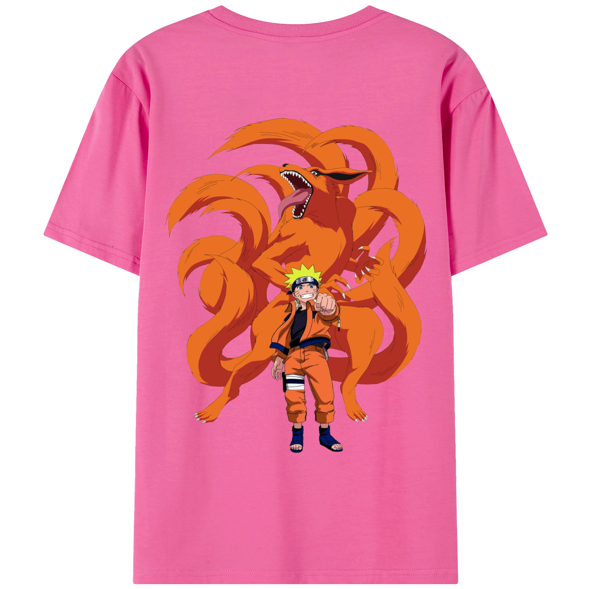（画像用） NARUTO -ナルト- うずまき ナルト Uzumaki Naruto レディース半袖Tシャツ(バックプリント)